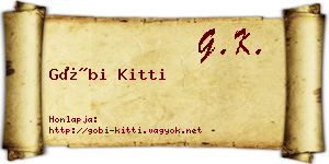 Góbi Kitti névjegykártya