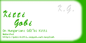 kitti gobi business card